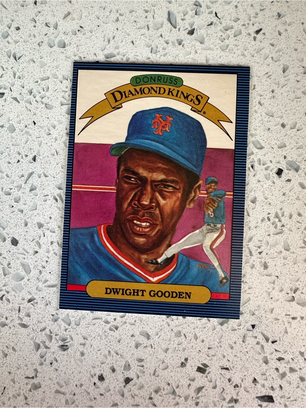 Donruss Russ Dwight Gooden Blue Baseball Card
